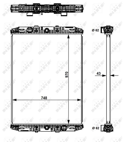 NRF 529551 Radiator, engine cooling