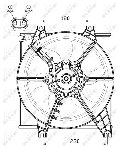 NRF 47546 Fan, engine cooling