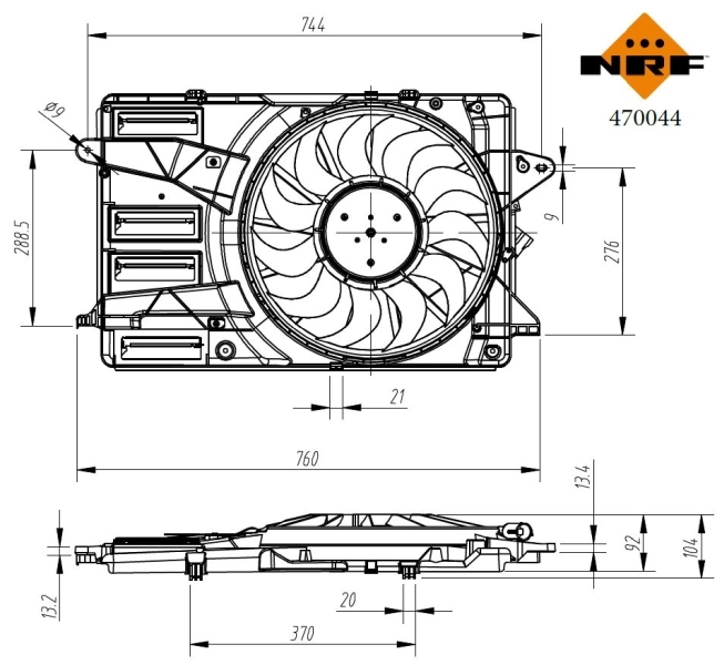 NRF 470044 Fan, engine cooling
