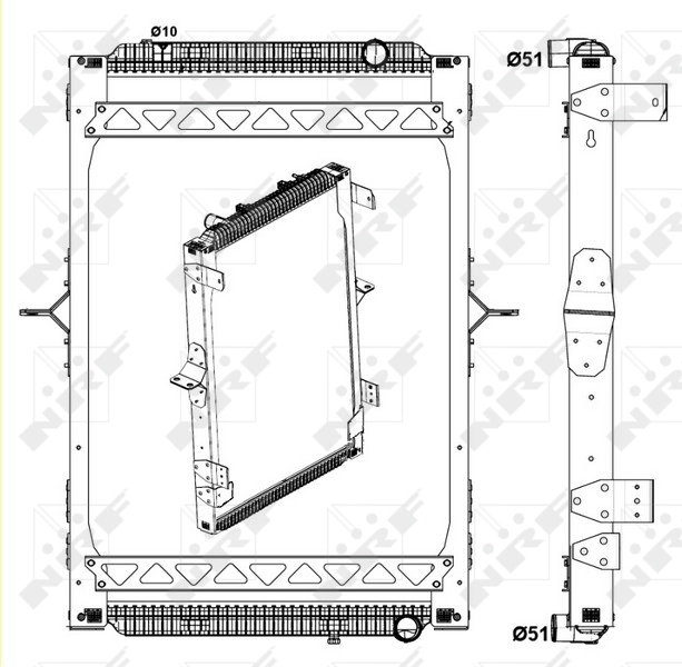Radiator, engine cooling 58404