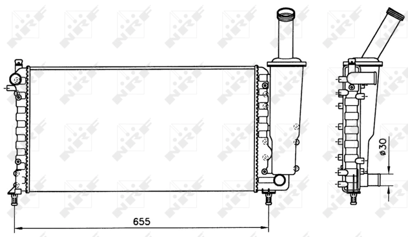 Radiator, engine cooling 58171