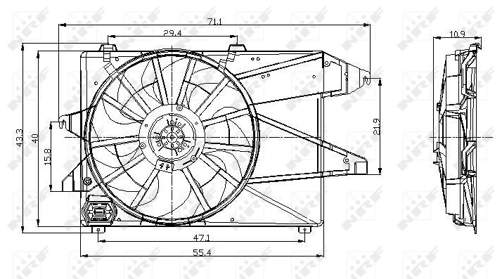 Fan, engine cooling 47004