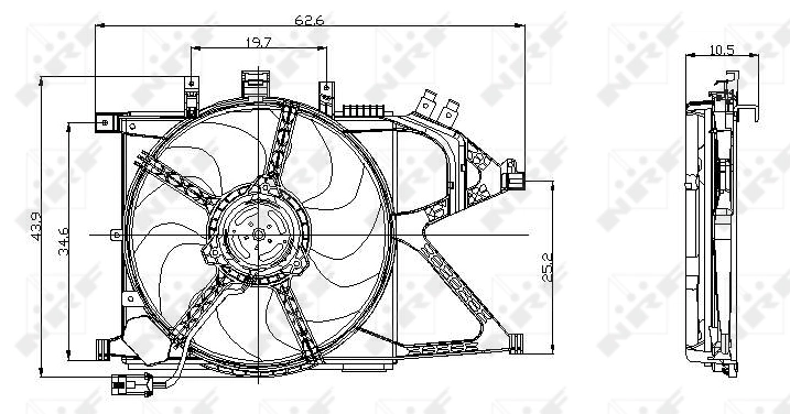 Fan, engine cooling 47012