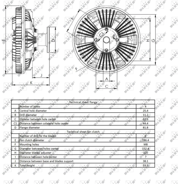 NRF 49407 Clutch, radiator fan