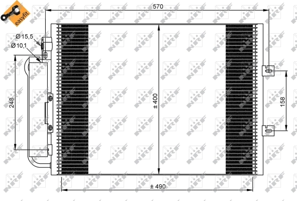 Condenser, air conditioning EASY FIT 35879