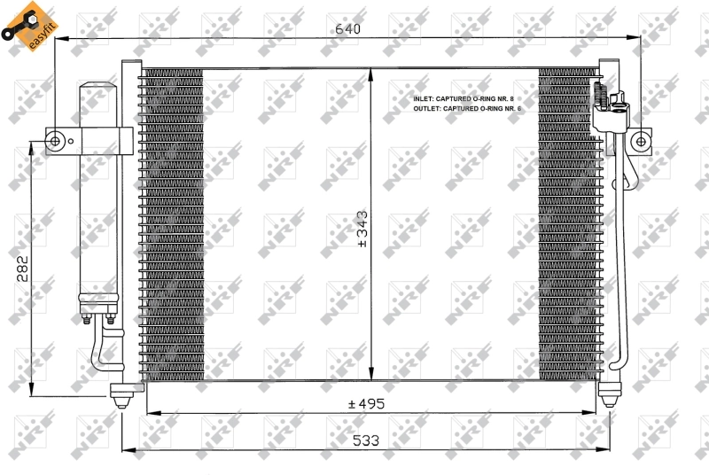 NRF 35475 Condenser, air conditioning