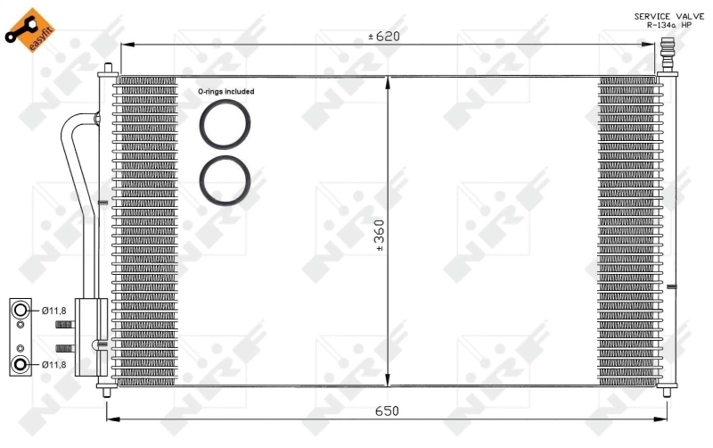 NRF 35345 Condenser, air conditioning