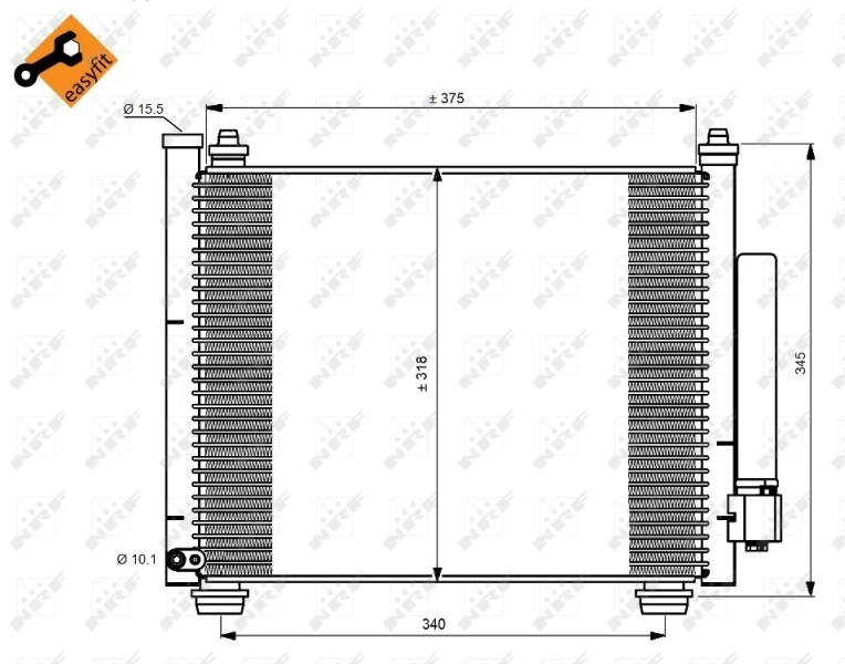 NRF 350216 Condenser, air conditioning