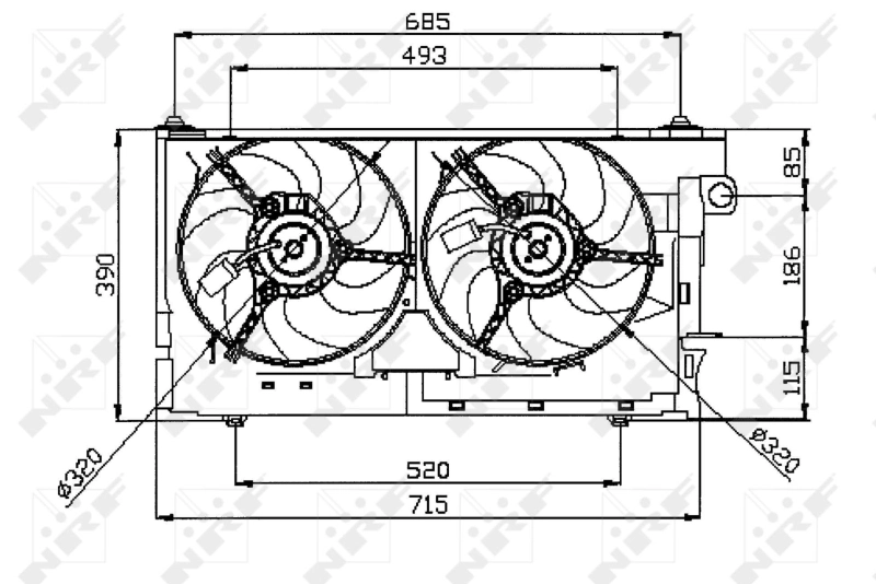 NRF 47050 Fan, engine cooling