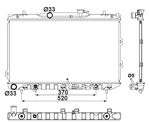 Radiator, engine cooling 53162