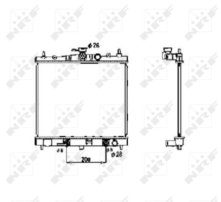 Radiator, engine cooling 53477