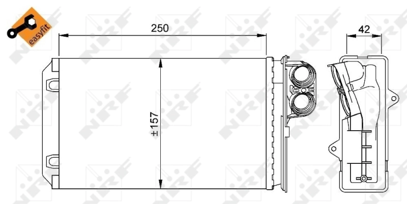 Heat Exchanger, interior heating EASY FIT 58629
