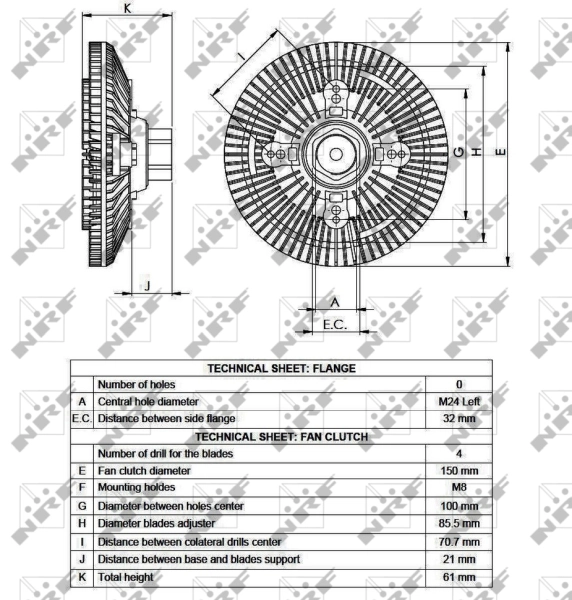 NRF 49552 Clutch, radiator fan