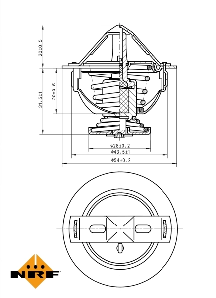 NRF 725031 Thermostat, coolant