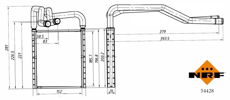 NRF 54428 Heat Exchanger, interior heating
