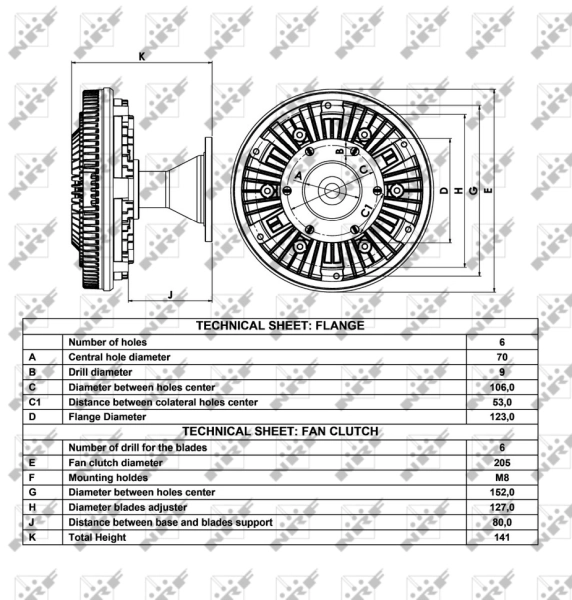 NRF 49035 Clutch, radiator fan