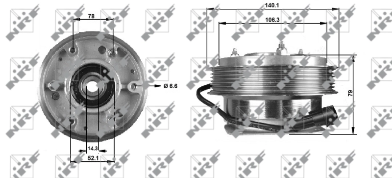 NRF 49704 Clutch, radiator fan
