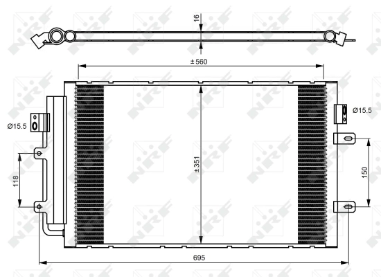 Condenser, air conditioning EASY FIT 350083