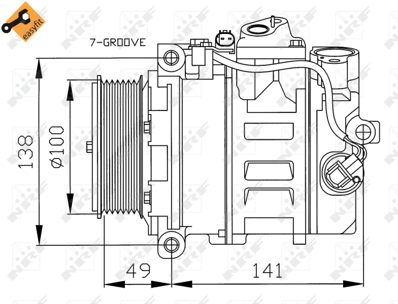 Compresor, aire acondicionado EASY FIT 32216