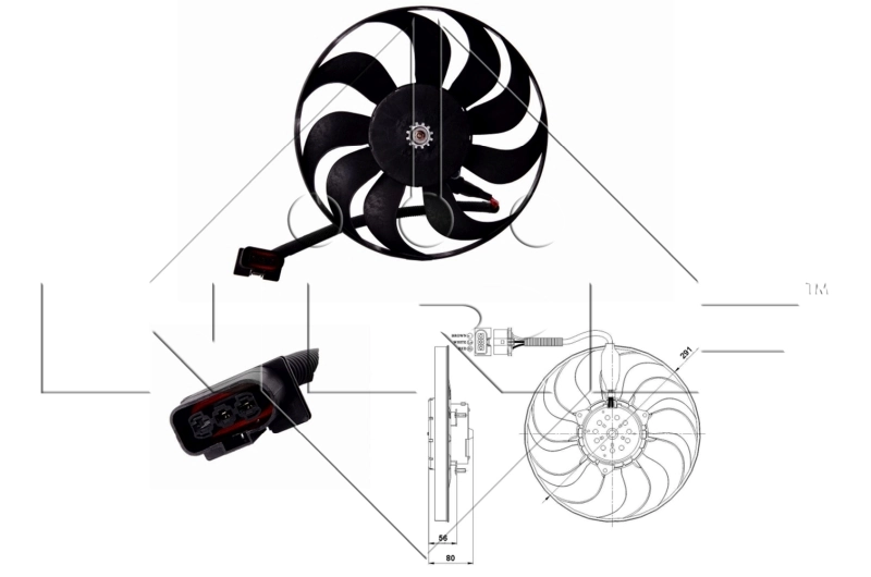 Fan, engine cooling 47392