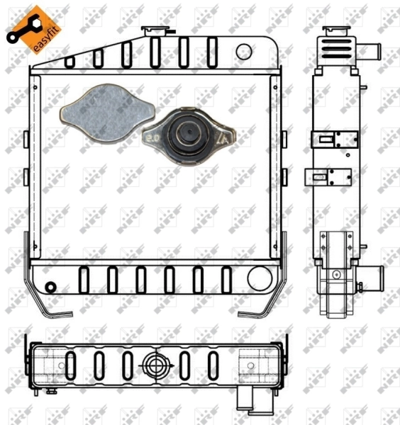 NRF 53657 Radiator, engine cooling