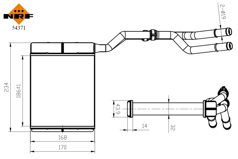 Heat Exchanger, interior heating 54371