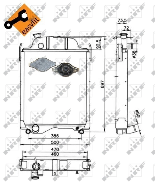 NRF 52253 Radiator, engine cooling