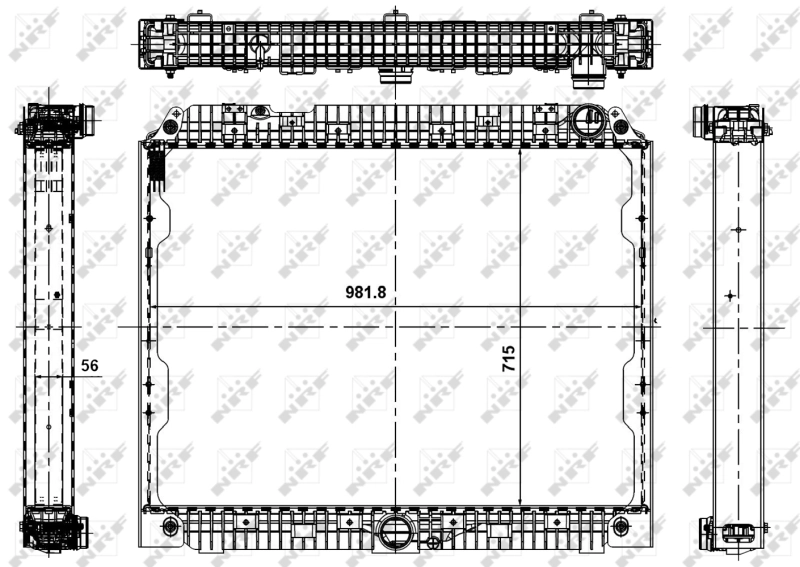 Radiator, engine cooling 56070