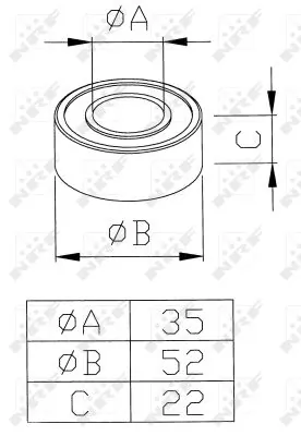 Bearing, compressor shaft 38343