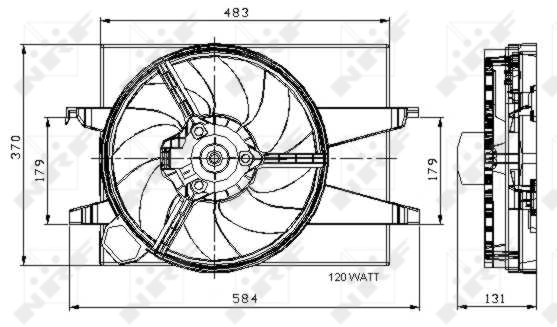 Fan, engine cooling 47007