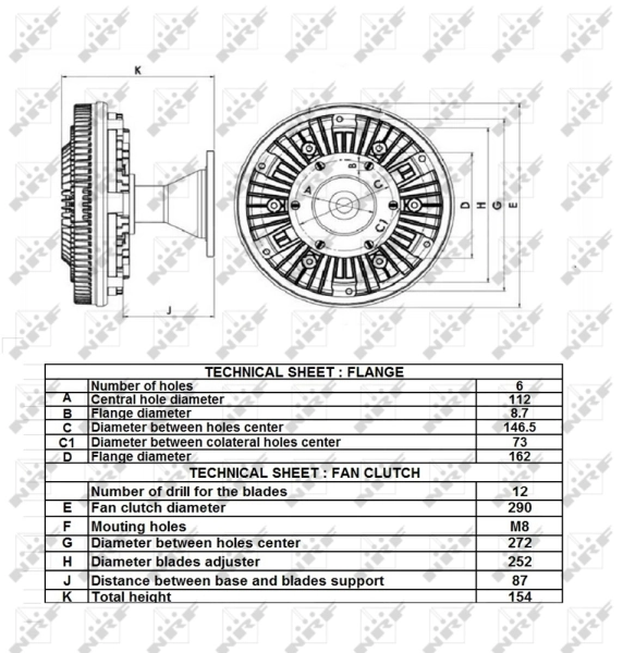 NRF 49157 Clutch, radiator fan