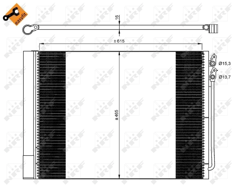 Condenser, air conditioning EASY FIT 350033