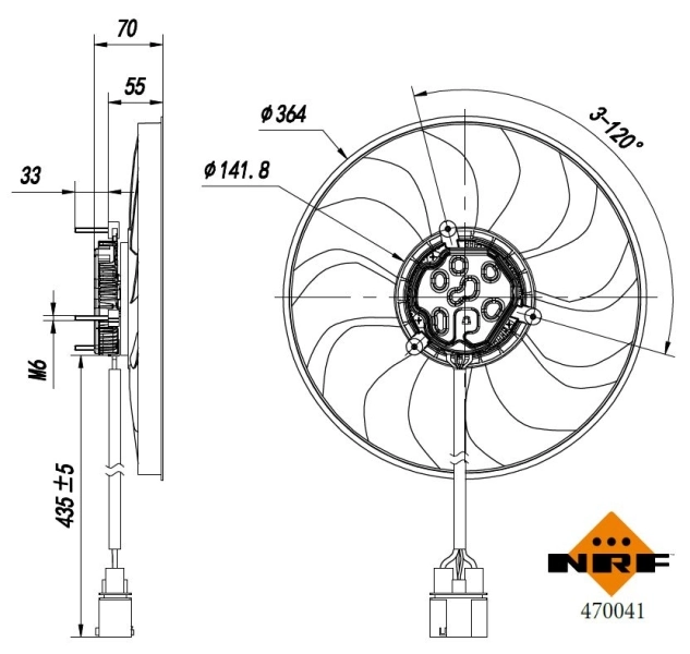 NRF 470041 Fan, engine cooling