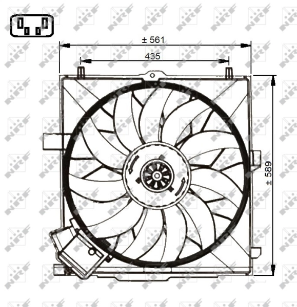 NRF 47732 Fan, engine cooling