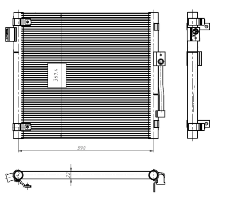 NRF 350447 Condenser, air conditioning