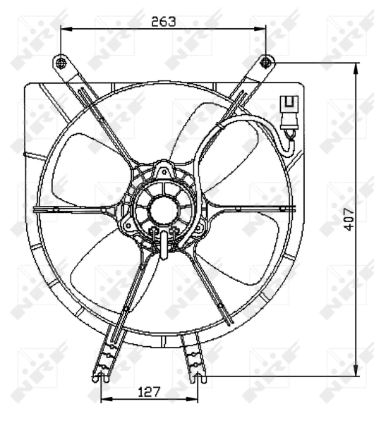 Fan, engine cooling 47042