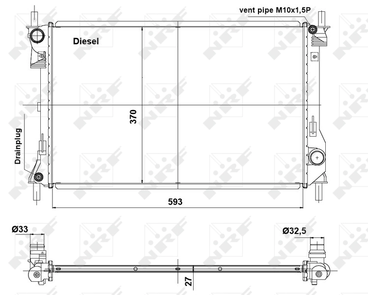 Radiator, engine cooling EASY FIT 56040