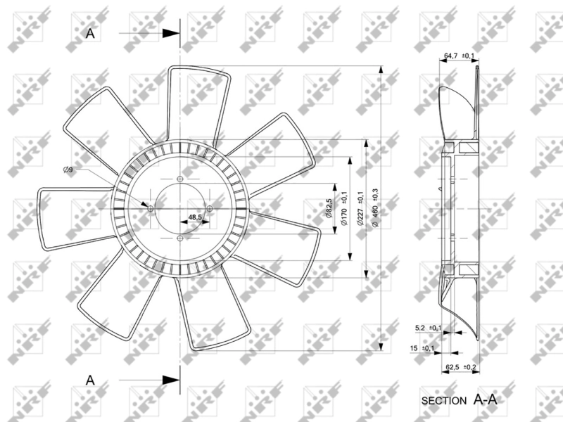 NRF 49844 Fan Wheel, engine cooling