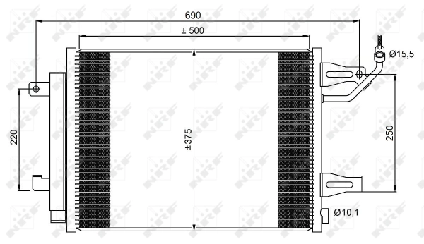 Condenser, air conditioning EASY FIT 350073