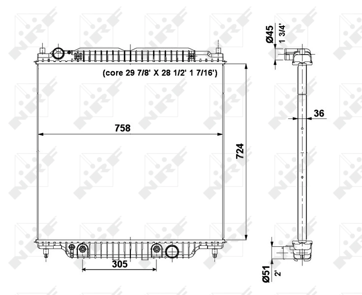 NRF 56037 Radiator, engine cooling