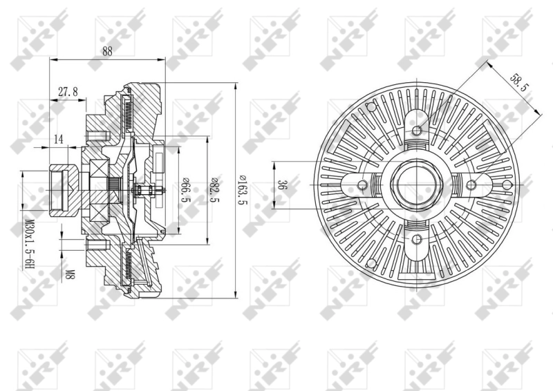 NRF 49600 Clutch, radiator fan