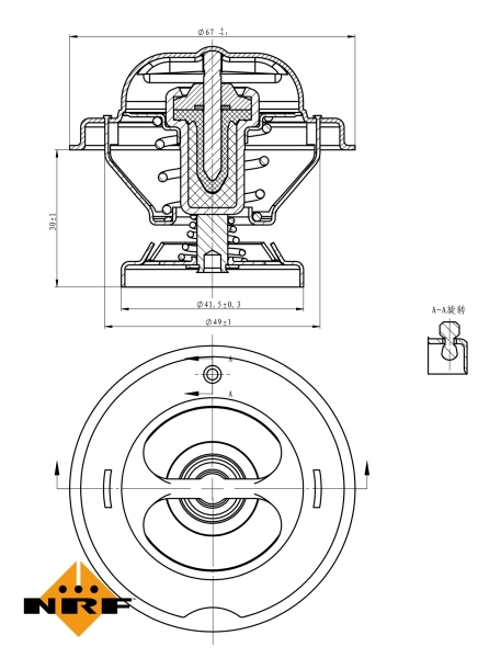 Thermostat, coolant EASY FIT 725062
