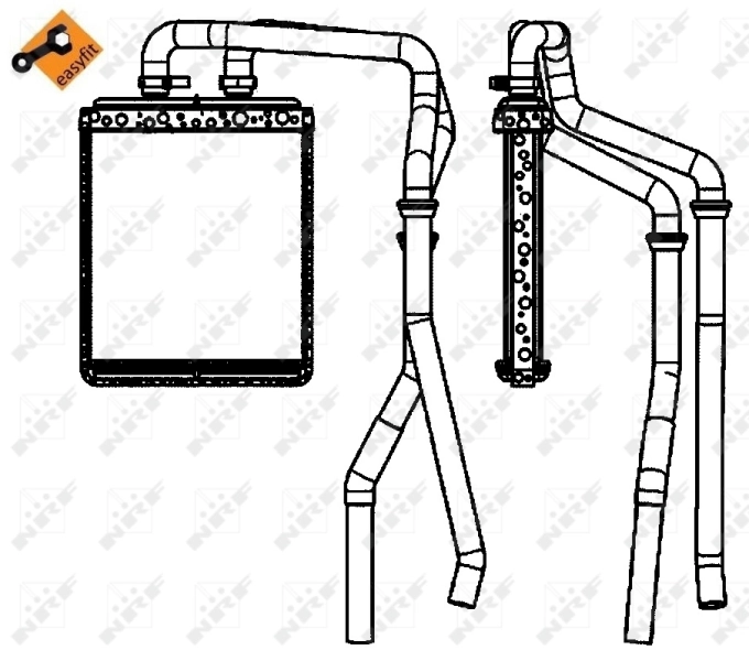 Heat Exchanger, interior heating EASY FIT 54218