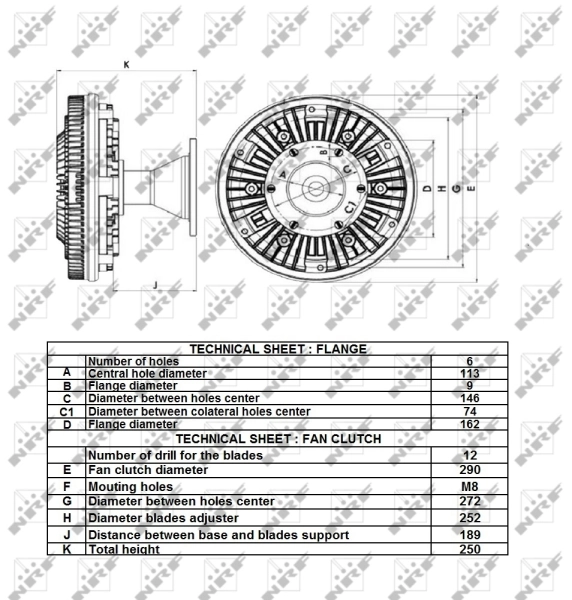 NRF 49159 Clutch, radiator fan