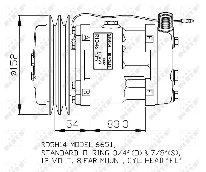 NRF 32763G Compressor, air conditioning