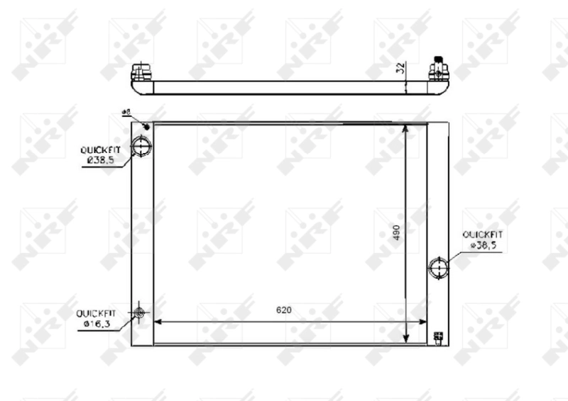 Radiator, engine cooling 53728