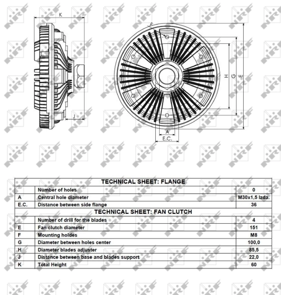 NRF 49501 Clutch, radiator fan