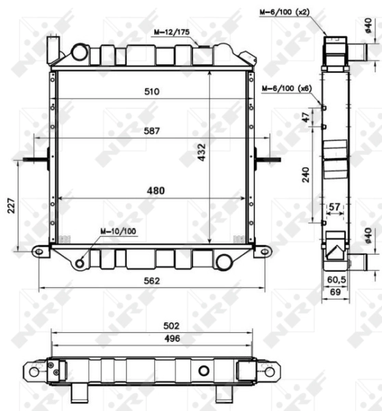 NRF 52235 Radiator, engine cooling