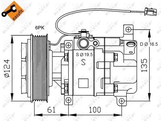 Compressor, air conditioning EASY FIT 32233
