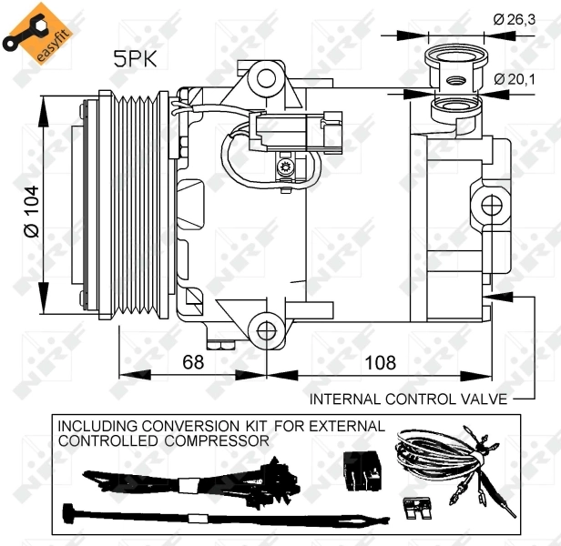 Compressor, air conditioning EASY FIT 32429